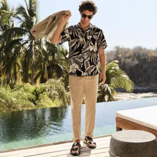 Classic Fit Ultimativ-Chino, Herren,  Beige, Baumwolle/Elasthan/Polyester, by Lands' End