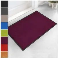 Karat Fußmatte Sauberlaufmatte Happy, 3 Größen, viele Farben, rechteckig, Höhe: 7 mm, Geeignet für Untergründe mit Fußbodenheizung