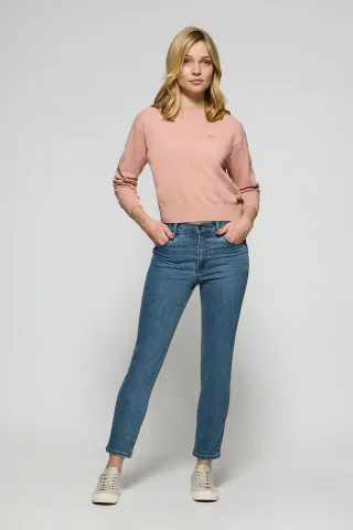Jeanshose Telma denimblau mit Polo Club Details
