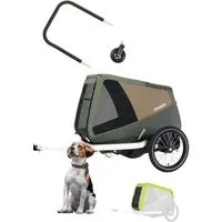 Croozer Fahrradhundeanhänger Dog Mikke Flex & Go Bundle (inkl. Buggyset und Regenverdeck)