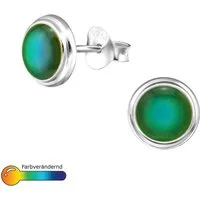 ALEXANDER YORK Paar Ohrstecker GEO-DESIGN farbverändernd, 2-tlg., 925 Sterling Silber