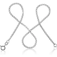 modabilé Silberkette Erbskette TENDER, Damen Halskette 2mm, 38cm, Kette ohne Anhänger aus Sterling Silber 925