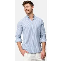 Indicode Langarmhemd Herren Brayden Herrenhemd Langarm mit Button-Down-Kragen