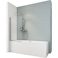 Schulte Badewannenfaltwand Duschwand für Badewanne, Klar Hell, Glas, (1 tlg), 70x130 cm, pendelbar