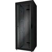 Netzwerkschrank Unique Serie - 800x800 mm (BxT), IT-Schrank schwarz, 32 Höheneinheiten