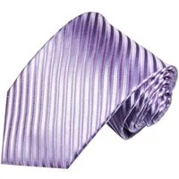 Paul Malone Krawatte Designer Seidenkrawatte Herren Schlips modern uni gestreift Breit (8cm), lila flieder 951