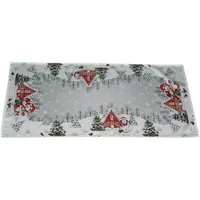 texpot Tischdecke Tischwäsche Druck Schneemannfamilie farbig Winter Weihnachten (1-tlg)