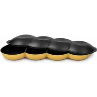 TUPPERWARE Servierschale Allegra Perle gold/schwarz mit Deckel