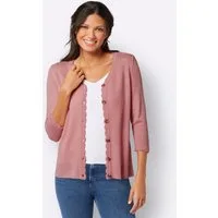 Sieh an! Strickjacke Strickjacke 3/4-Arm Rippoptik