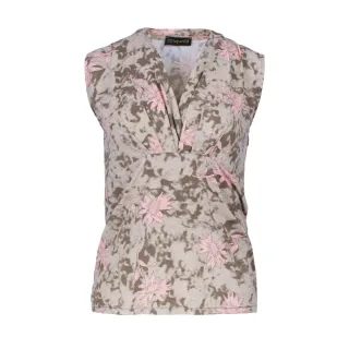 Ärmelloses Top aus Polyamid-Jersey mit Blumenmuster