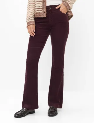 Brax Damen Cordhose Style SHAKIRA BLACKBERRY VIOLET, dunkles lila, Gr. 48L