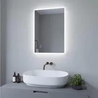 AQUABATOS LED-Lichtspiegel Bad Spiegel mit Beleuchtung Lichtspiegel Badspiegel Led Spiegel (Badezimmerspiegel 80x60 70x50cm mit Licht Kosmetikspiegel mit Beleuchtung Schminkspiegel Rasierspiegel Wandspiegel Tischspiegel Kaltweiß 6400K, Dimmbar, Besch