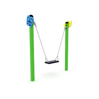 Robuste Spielplatz-Schaukel Metall 8x8 cm Pfosten - DIN EN 1176 Zertifiziertes Spielgerät für Kindergärten und öffentliche Parks - Wickey