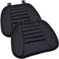 Diedrich Filmer GmbH Sitzkissen 2x Set Sitzkissen Memory Foam PU Sitzauflage, 2er Set Komfort Sitzbezug Sitzmatte Kissen für Auto Büro Reise Zuhause