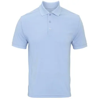 Premier Mens Coolchecker Pique Short Sleeve Polo T-Shirt (Hellblau)