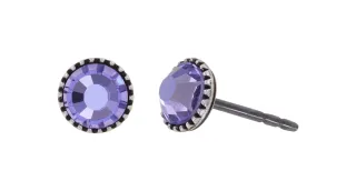 konplott - Ohrstecker - Black Jack lila