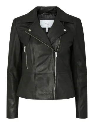 Y.A.S - YASSOPHIE LEATHER JACKET NOOS black - Gr. - S