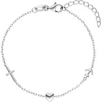 Schmuck Krone Silberarmband Armband Glaube Liebe Hoffnung aus 925 Silber, Silber 925
