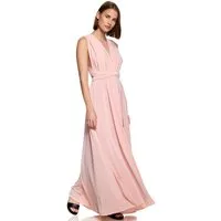 Worldclassca Abendkleid Worldclassca Abendkleid Partykleid Lang mit Schlitz Sommerkleid Maxikleid Cocktailkleid Wickelkleid Elegant Schulterfrei Ärmellos