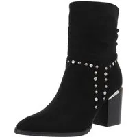 Ital-Design Damen Elegant High-Heel-Stiefelette (88577534) Blockabsatz Stiefeletten in Schwarz