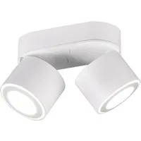 TRIO Leuchten LED Deckenstrahler, LED fest integriert, Warmweiß, Spots für Decke aus Metall, Aufputz oder Einbau-Strahler innen, B:18cm