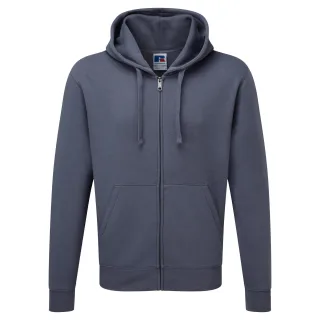 Russell Mens Authentic Full Zip Hooded Sweatshirt / Hoodie (Convoy Grau)