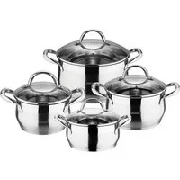 Bergner Topf-Set 8-Tlg. Kochgeschirr-Set Edelstahl, (8-tlg)