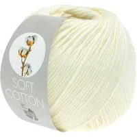 LANA GROSSA Soft Cotton Häkelwolle, 140 m