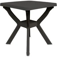 Spetebo Gartentisch Kunststoff Outdor Tisch quadratisch 70 cm (Anzahl, 1-St., Stück), mit modernem X-Gestell