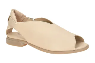 Think 788 KAMAA Damen Sandale beige panna Echtleder Blockabsatz