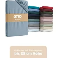 OTTO home Spannbettlaken BLACKBERRY in BASIC und PREMIUM Qualität, 100% Baumwolle, Jersey (160 g/m), Gummizug: rundum, (1 Stück), für hohe Matratzen bis 28 cm, Bettlaken, Spannbetttuch, pflegeleicht