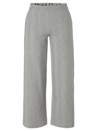 Frapp - Hose lang weites Bein grey mel / offwhite - Gr. - 50