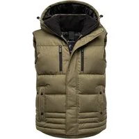 Amaci&Sons Steppweste PACIFICA Steppweste Dicke Herren Outdoor Winter Weste Jacke mit Kapuze