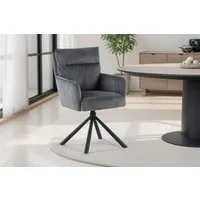 OTTO home Esszimmerstuhl Justin (Set, 2 St), gemütlicher Sessel mit Taschenfederkern, 360 Grad drehbar, Grob - Cord