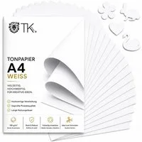 TK Gruppe Bastelkartonpapier 100x Blatt Tonpapier DIN A4 220 g/m² – Bastelpapier & Tonkarton