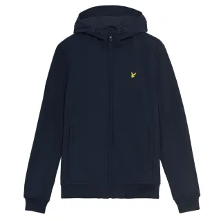 Dunkelblaue Fleece-Rucken-Softshelljacke mit Lyle & Scott-Logo