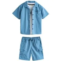 Baker by Ted Baker Shirt & Shorts Baker by Ted Baker Set mit Hemd, T-Shirt + Shorts (3-tlg)
