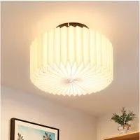 ZMH Deckenleuchte Deckenlampe Wohnzimmer Vintage Papier Lampenschirm, 24Lx24Bx17Hcm, LED fest integriert