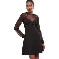 LIPSY Minikleid Lipsy hochgeschlossenes, gerafftes Minikleid (1-tlg)