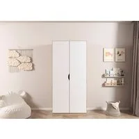 rauch Kleiderschrank Drehtürenschrank Schrank Garderobe Ankleide FREISING (Breite/Höhe/Tiefe: 91/197/54 cm) schlichtes Design mit griffloser Front und Griffmulde MADE IN GERMANY