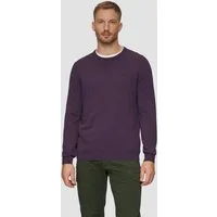 s.Oliver Longpullover Strickpullover Baumwollpullover mit Logo-Stickerei