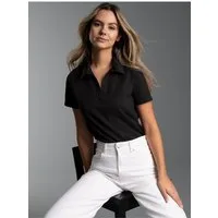 Trigema Poloshirt TRIGEMA Poloshirt ohne Knopfleiste (1-tlg)