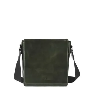 Leder Crossbag Herren British Green | Newport Umhängetasche | Ordnung & Mehr
