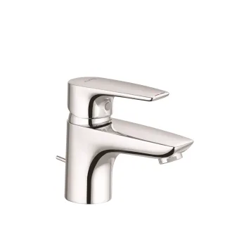 KLUDI PURE & SOLID Waschtisch-Einhandmischer 60 mit Metall-Ablaufgarnitur chrom 343850575