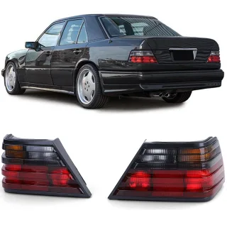 Rückleuchten Heckleuchten in Rot / Schwarz für Mercedes W124 Limousine Coupe Cabrio 1985-1993