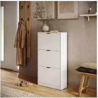 Vicco Schuhkipper Gizmo, Weiß, 59 x 112 cm mit 3 Fächern (1 St)