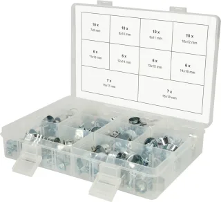 KS Tools Sortiment Mini-Schlauchklemmen,Ø 7-18mm, 78-tlg - 970.0770