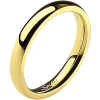 Taffstyle Fingerring Herrenring Damenring Edelstahl Gold Unisex Partnerring vergoldet (Freundschaftsring Paarring Partnerring Ehering Trauring Hochzeitsring), Verlobungsring Partnerring Freundschaftring Herrenring Damenring