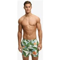 Superdry Badeshorts HAWAIIAN PRINT 16 SWIM SHORT Kunstfaser, relaxed fit