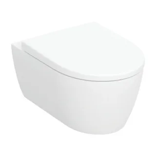 Geberit iCon Set Wand-Tiefspül-WC 501664001 36x53cm, geschlossene Form, rimfree, mit WC-Sitz, weiß